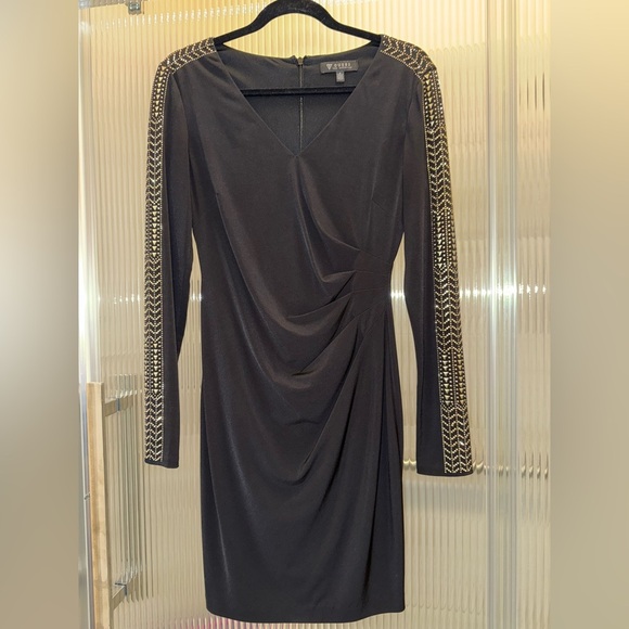 Guess Elegant Black Dress with Gold Accents - Picture 3 of 5